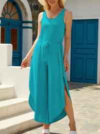Wide Strap Wide Leg Jumpsuit