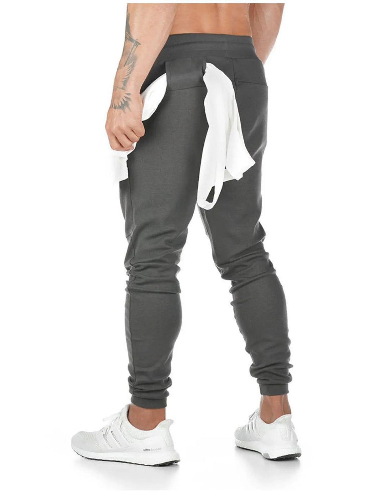 Men's Full Size Jogger Active Pants with Drawstring Plus Size