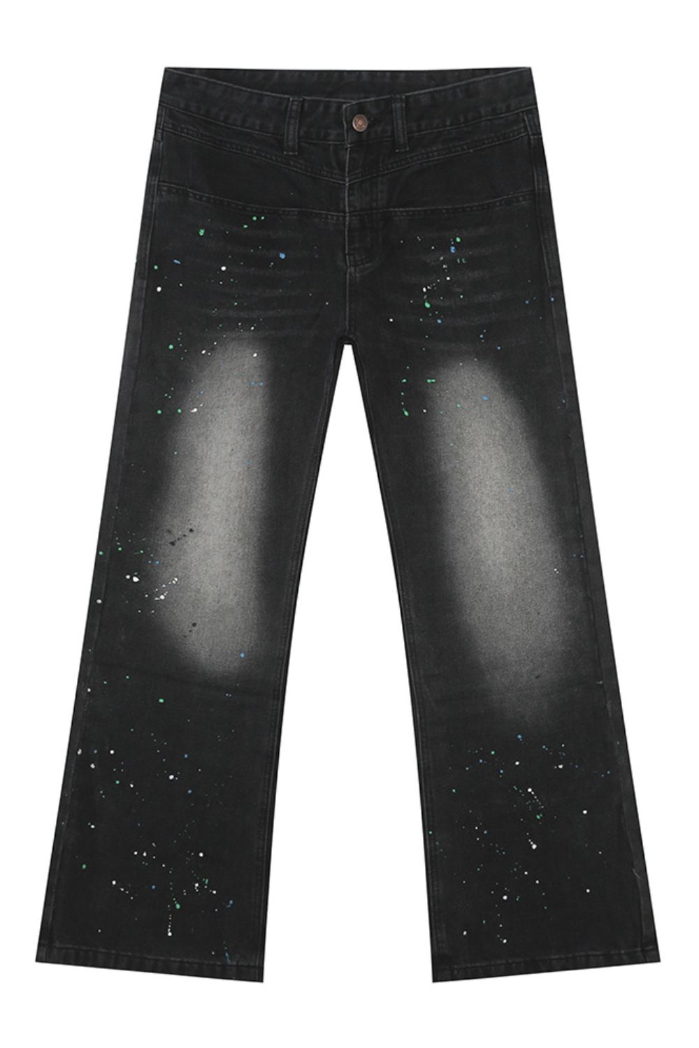 Splash Ink Washed Jeans with Pockets