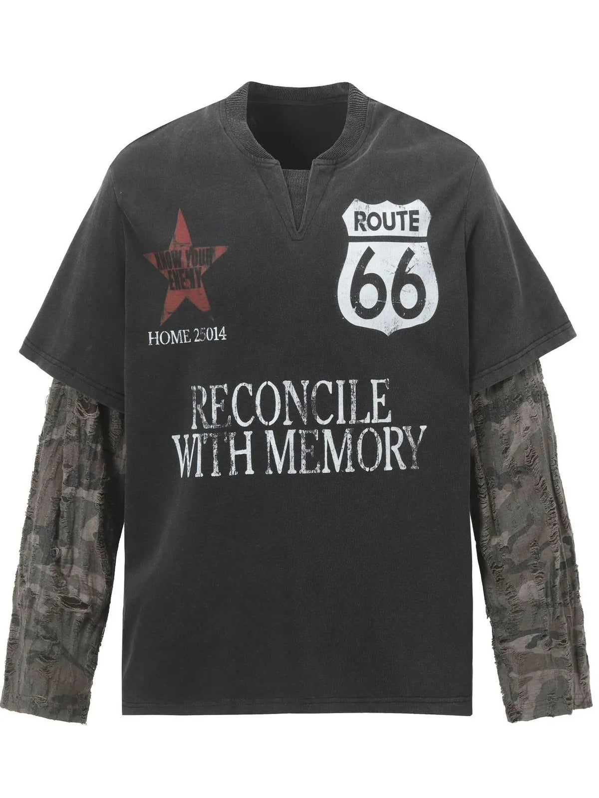 Men's Letter Graphic Contrast Long Sleeve T-Shirt