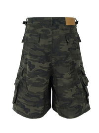 Men's Camouflage Cargo Denim Shorts