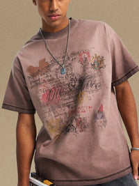 Men's Graphic Round Neck Half Sleeve T-Shirt