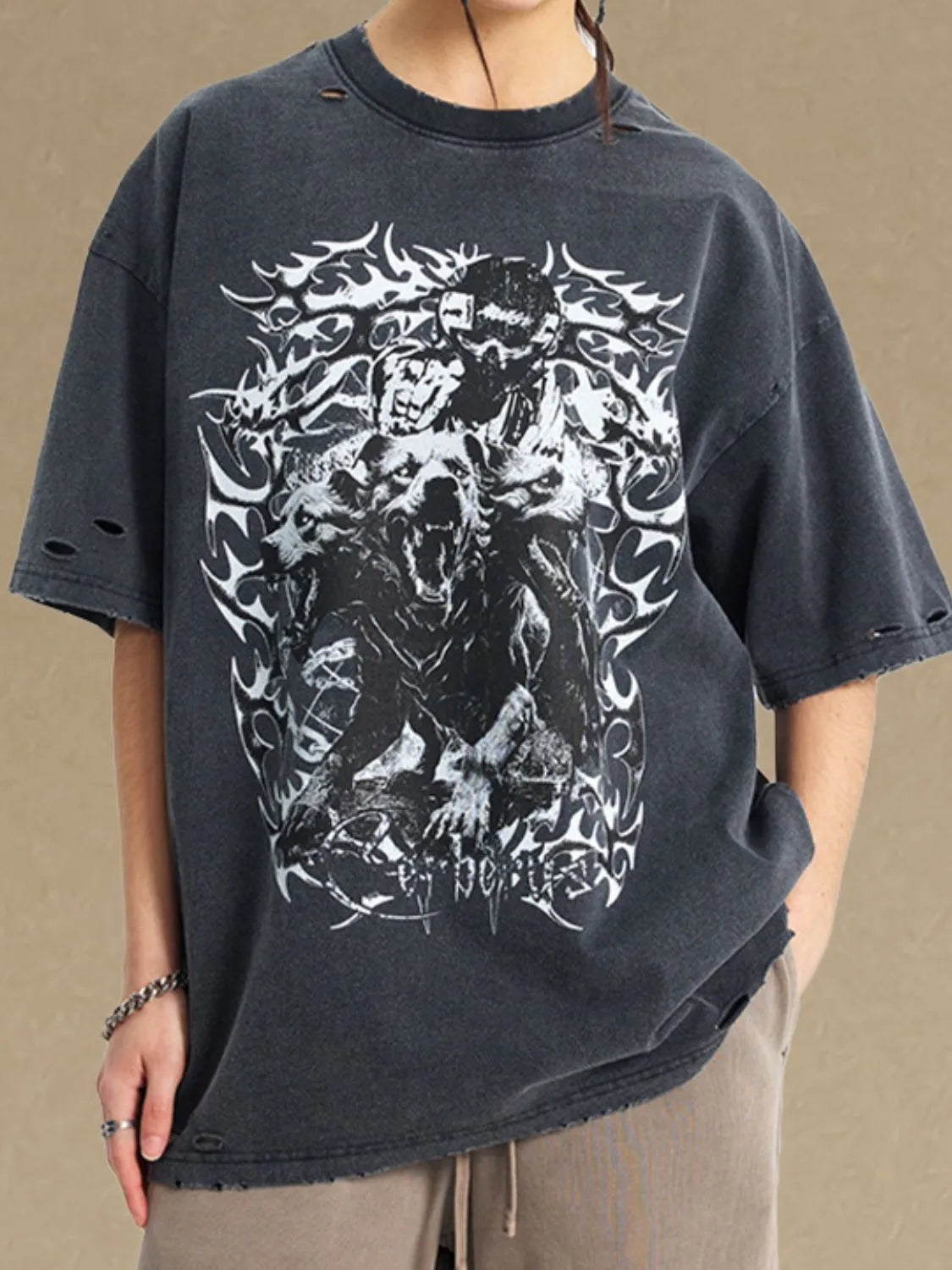 Men's Graphic Round Neck Half Sleeve T-Shirt