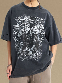 Men's Graphic Round Neck Half Sleeve T-Shirt