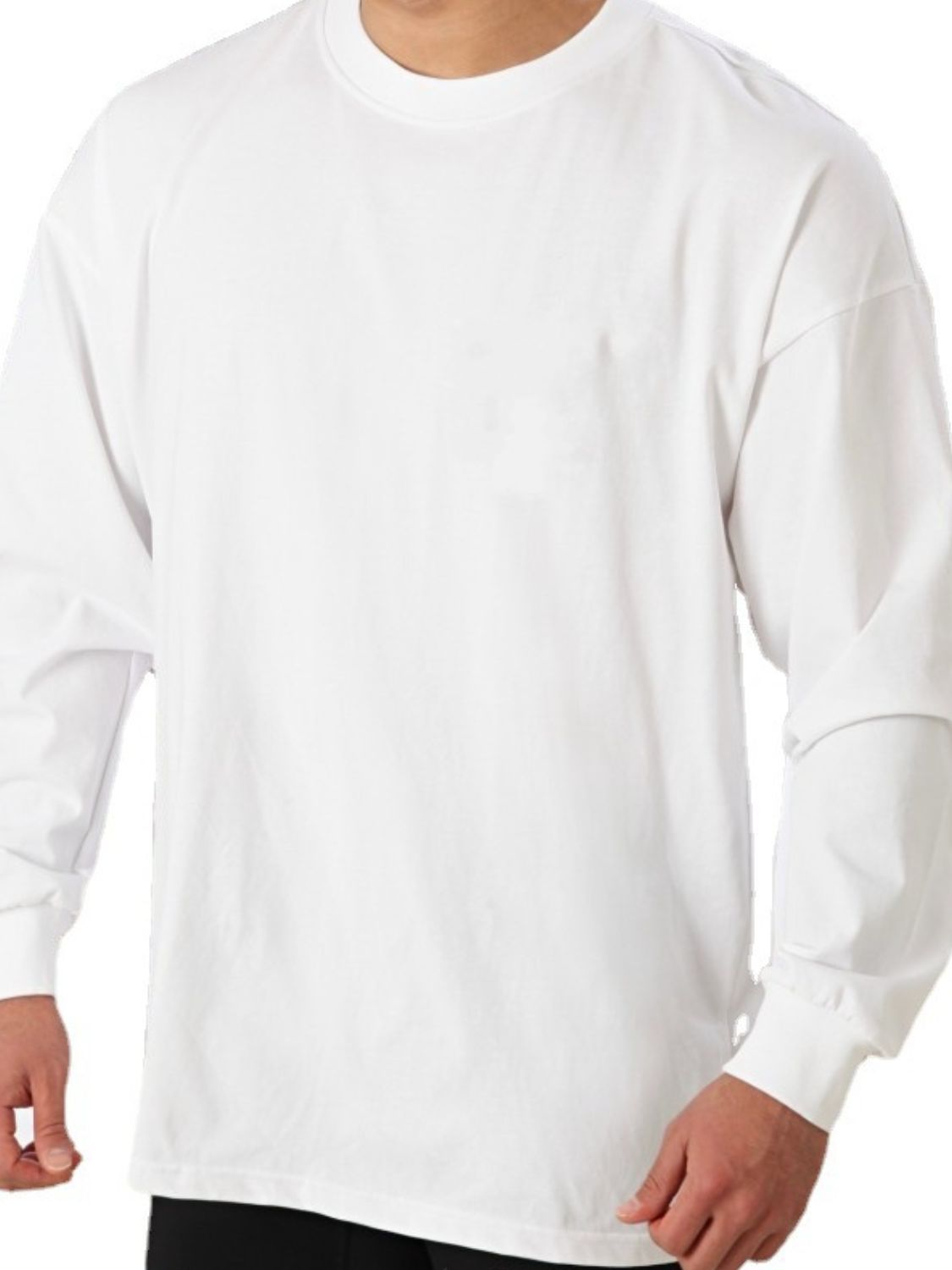 Men's Plus Size Round Neck Long Sleeve T-Shirt