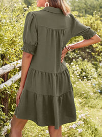 Johnny Collar Short Sleeve Mini Dress