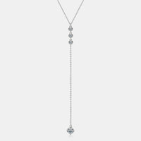 1.3 Carat Moissanite 925 Sterling Silver Drop Necklace