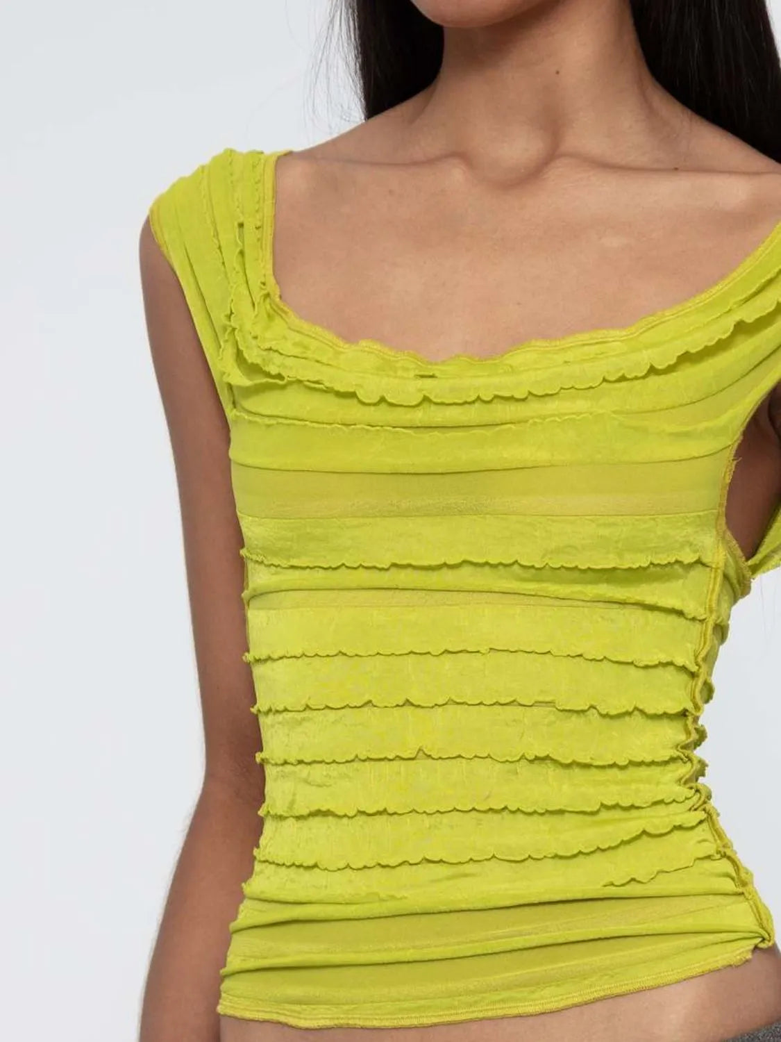 Ruched Solid Tank