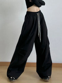Oversized Wide Leg Drawstring Pants