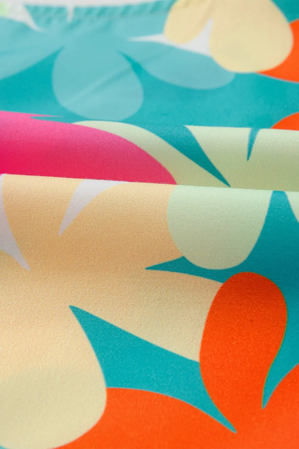 Floral Print Bubble Sleeve V Neck Peplum Blouse