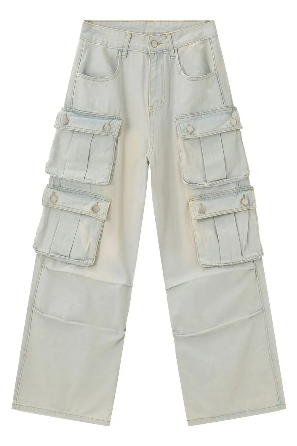 Men's Mid Rise Jeans with Cargo Pockets
