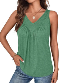 Ruched V-Neck Tank