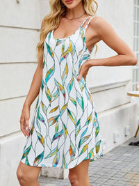 Printed Scoop Neck Cami Dress