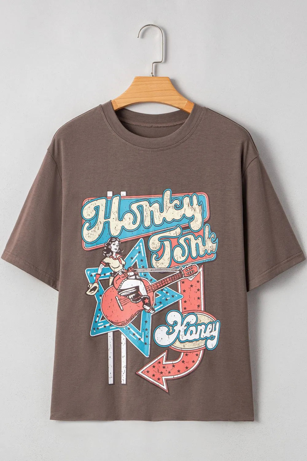 Graphic Crew Neck Western Short Sleeve Tee