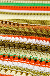 Openwork Stripe Sleeveless Sweater Dress