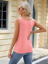 Scoop Neck Casual Tank Top