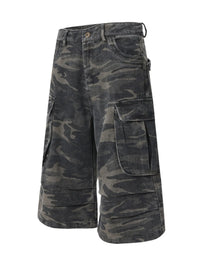 Men's Loose Fit Camouflage Cargo Shorts