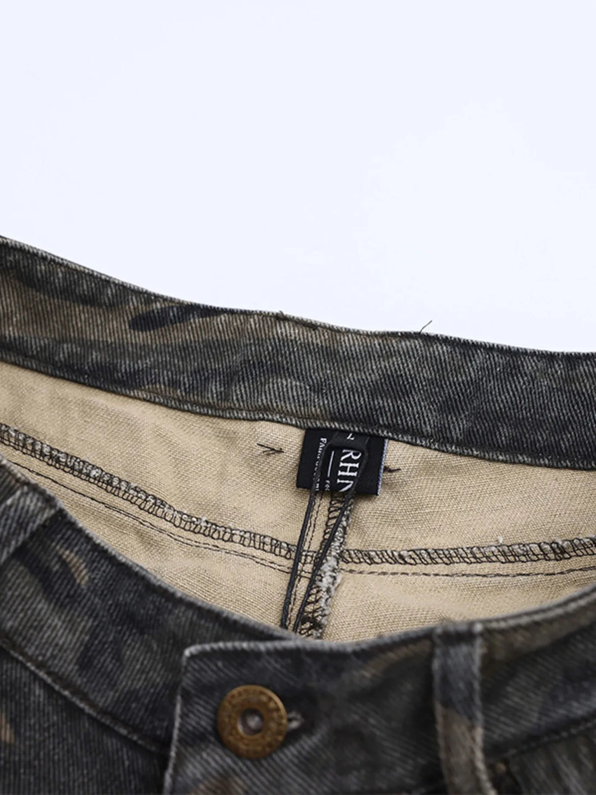 Men's Camouflage Denim Cargo Shorts