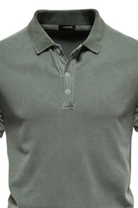 Men's Collared Neck Button Detail Short Sleeve Polo