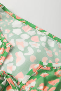 Floral Print Ruffle Sleeve Blouse