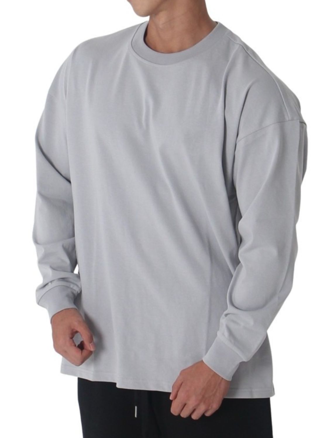 Men's Plus Size Round Neck Long Sleeve T-Shirt