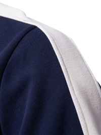 Men's Contrast Striped Long Sleeve Sweatshirt