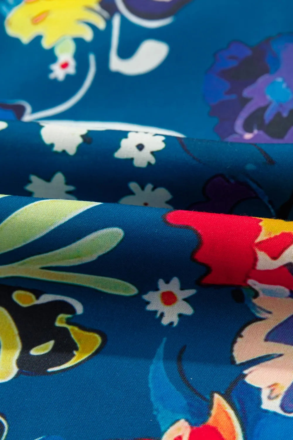 Floral Print Ruffle Sleeve Loose Blouse