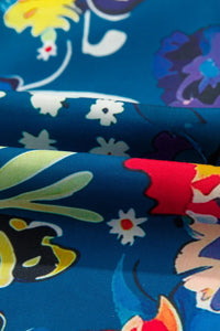 Floral Print Ruffle Sleeve Loose Blouse