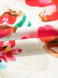 Floral Print Puffy Half Sleeve Blouse