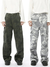 Camouflage Cargo Jeans with Pockets