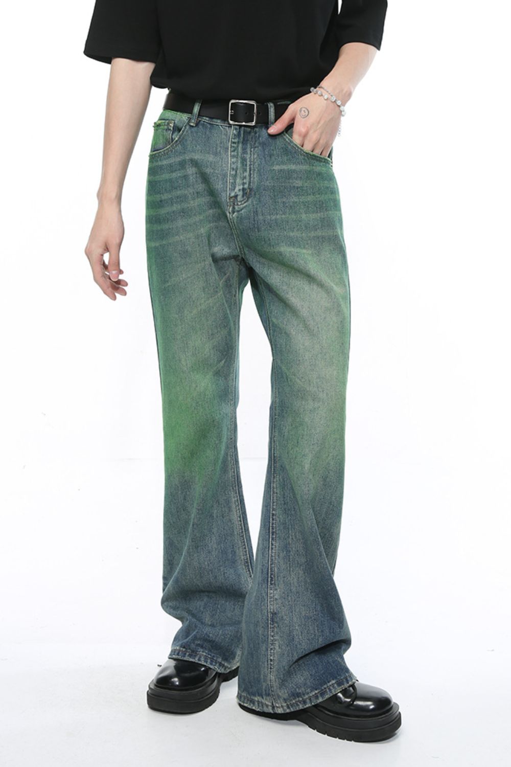Mid Rise Men's Jeans with Pockets