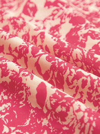 Printed Half Button Neck Ruffle Sleeve Blouse