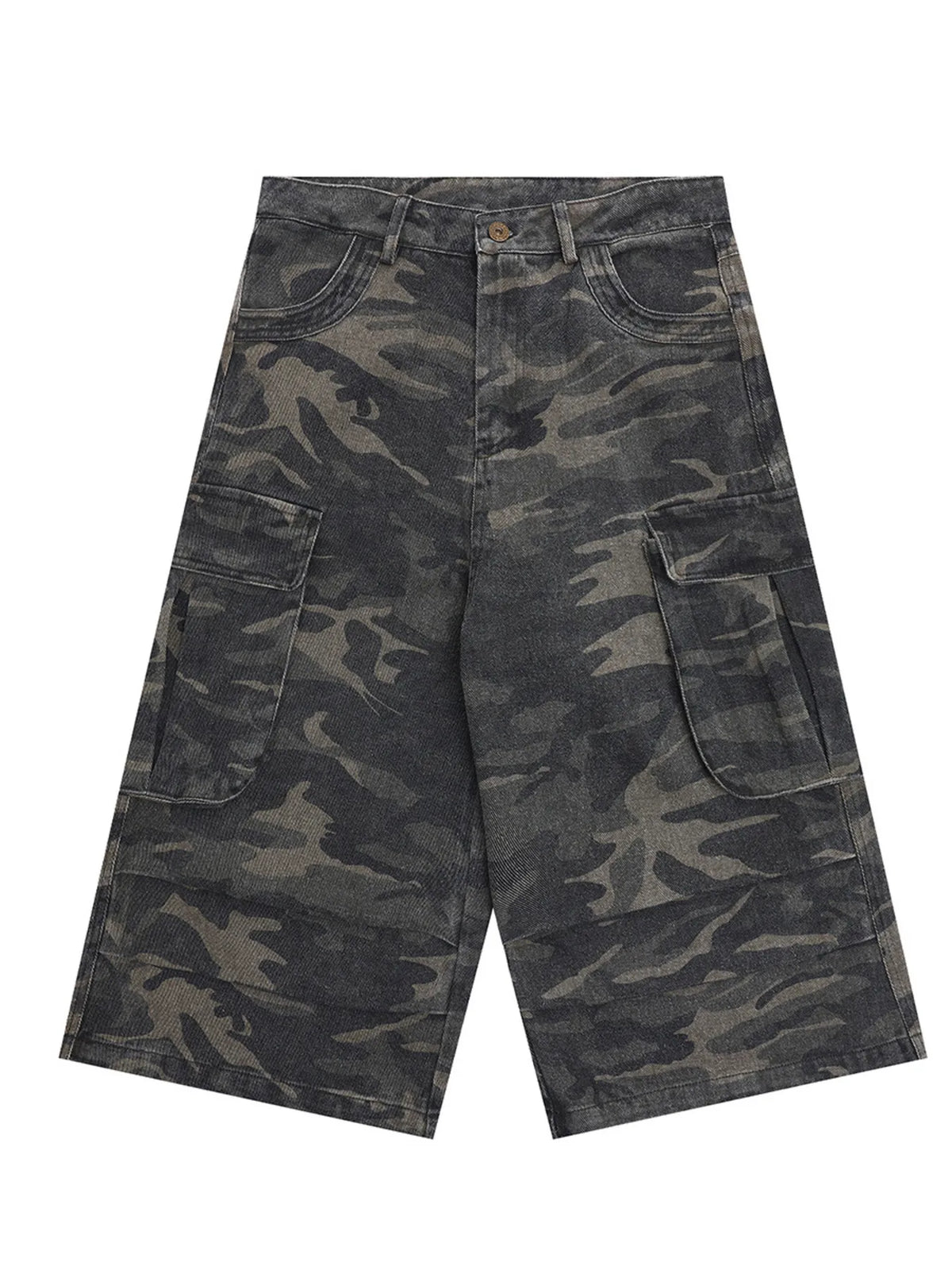 Men's Camouflage Denim Cargo Shorts