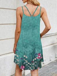 Printed Scoop Neck Cami Dress