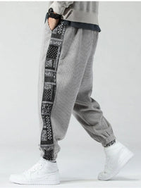 Men's Plus Size Drawstring Contrast Panel Joggers