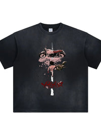 Men's Graphic Round Neck Half Sleeve T-Shirt