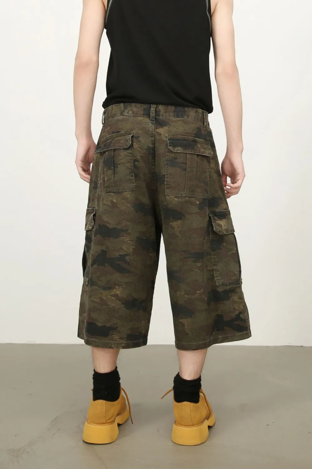 Men's Camouflage Wide Leg Cargo Jeans