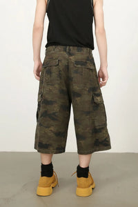 Men's Camouflage Wide Leg Cargo Jeans