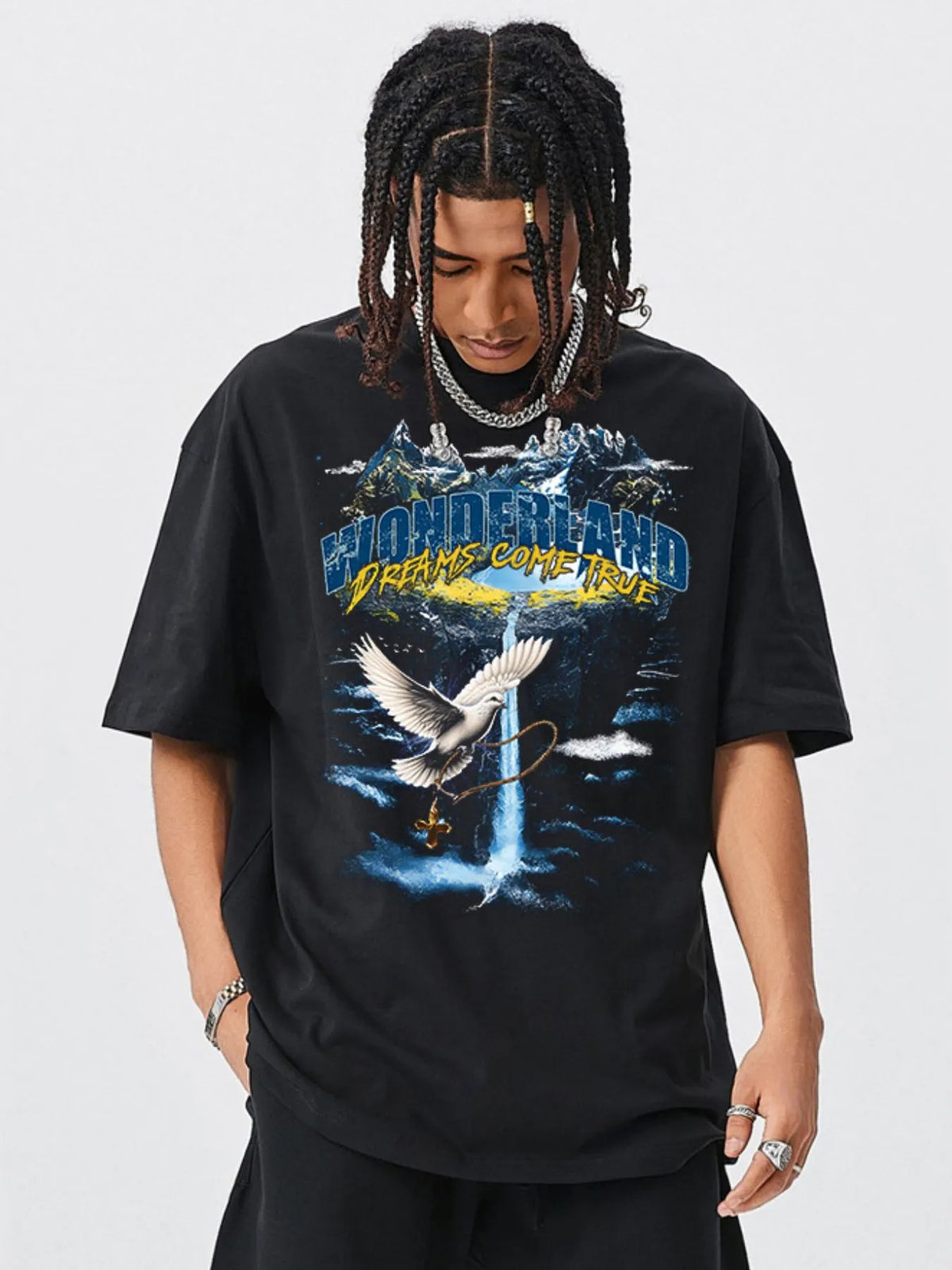 Men's Graphic Round Neck Short Sleeve T-Shirt