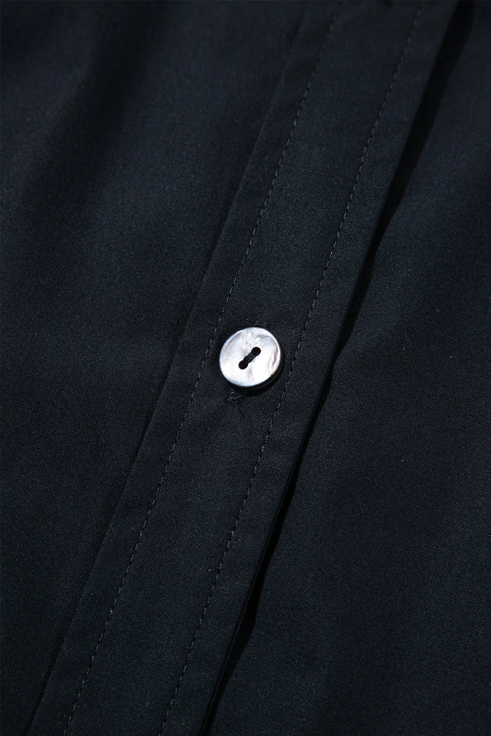 Button Up Tie Waist Puff Sleeve Mini Shirt Dress