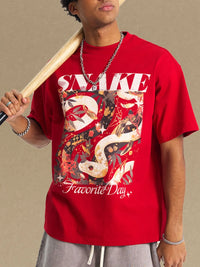 Men's Graphic Round Neck Half Sleeve T-Shirt