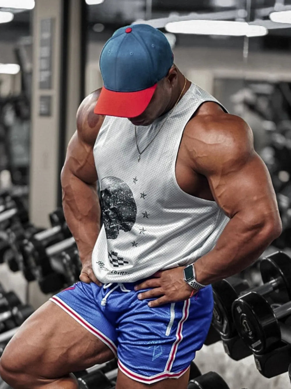 Men's Plus Size Graphic Round Neck Tank
