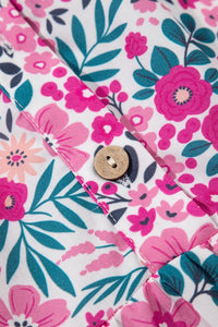 Printed Short Sleeve Mini Shirt Dress