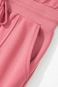 French Terry Zipped Collar Sleeveless Drawstring Waist Mini Dress