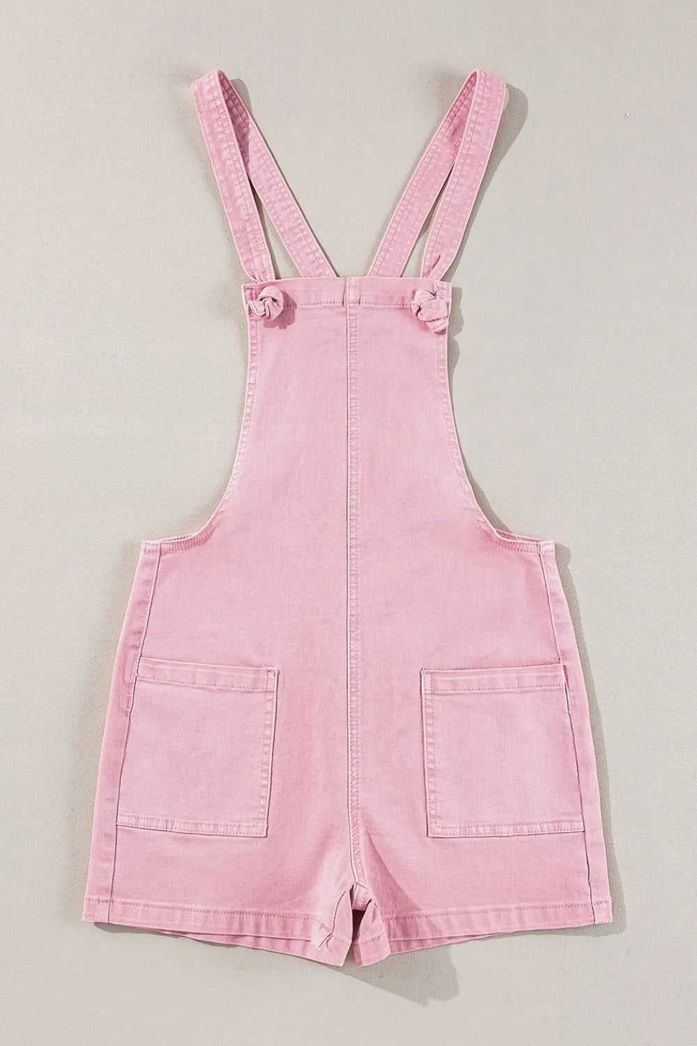 Knot Straps Denim Overalls with Pockets