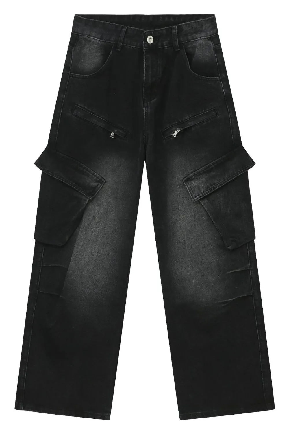Men's Baggy Jeans with Cargo Pockets