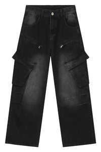 Men's Baggy Jeans with Cargo Pockets