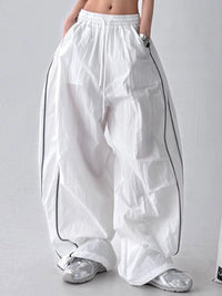 Drawstring Wide Leg Pants
