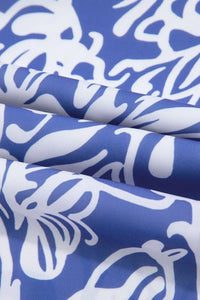 Floral Print Spaghetti Strap High Waist Dress