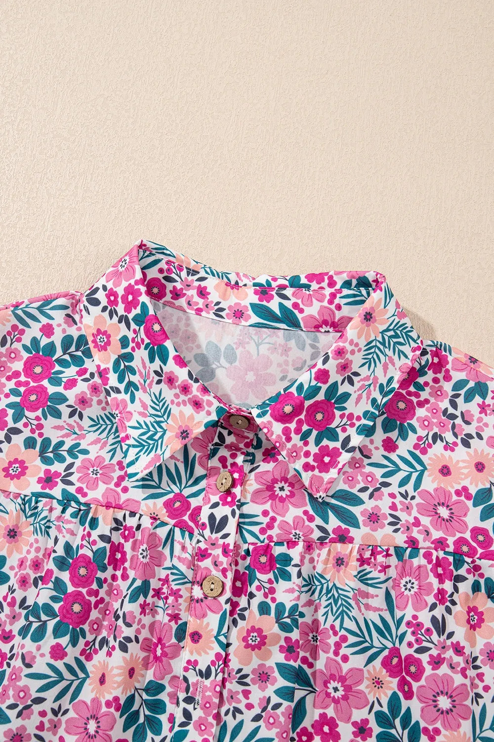 Printed Short Sleeve Mini Shirt Dress